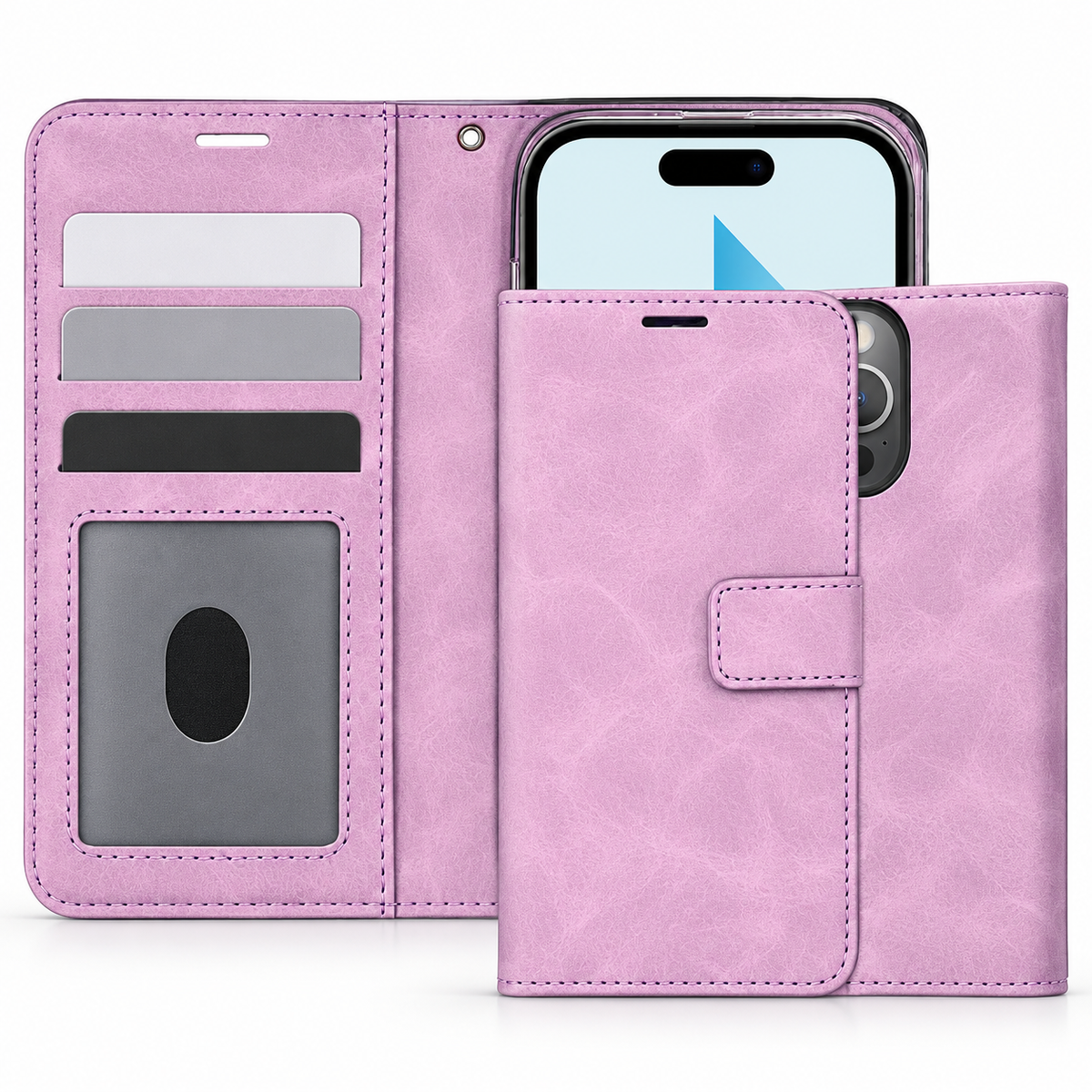 Photo ID Wallet Case for Apple iPhone 14 Pro Max - Purple - main product view
