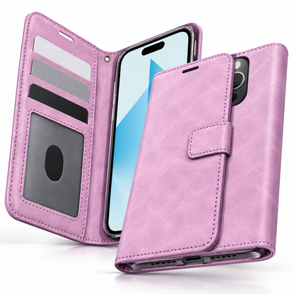 Photo ID Wallet Case for Apple iPhone 16 Pro Max - Purple