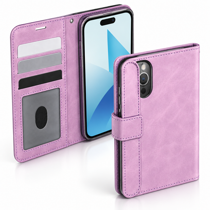Photo ID Wallet Case for Apple iPhone 16 Pro Max - Purple