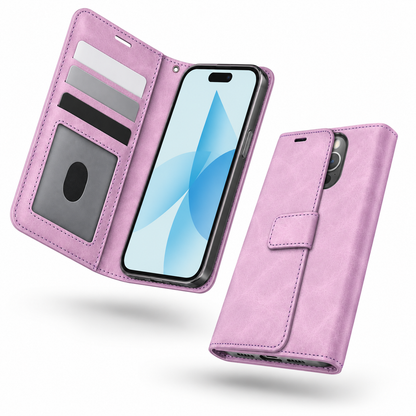 Photo ID Wallet Case for Apple iPhone 16 Pro Max - Purple