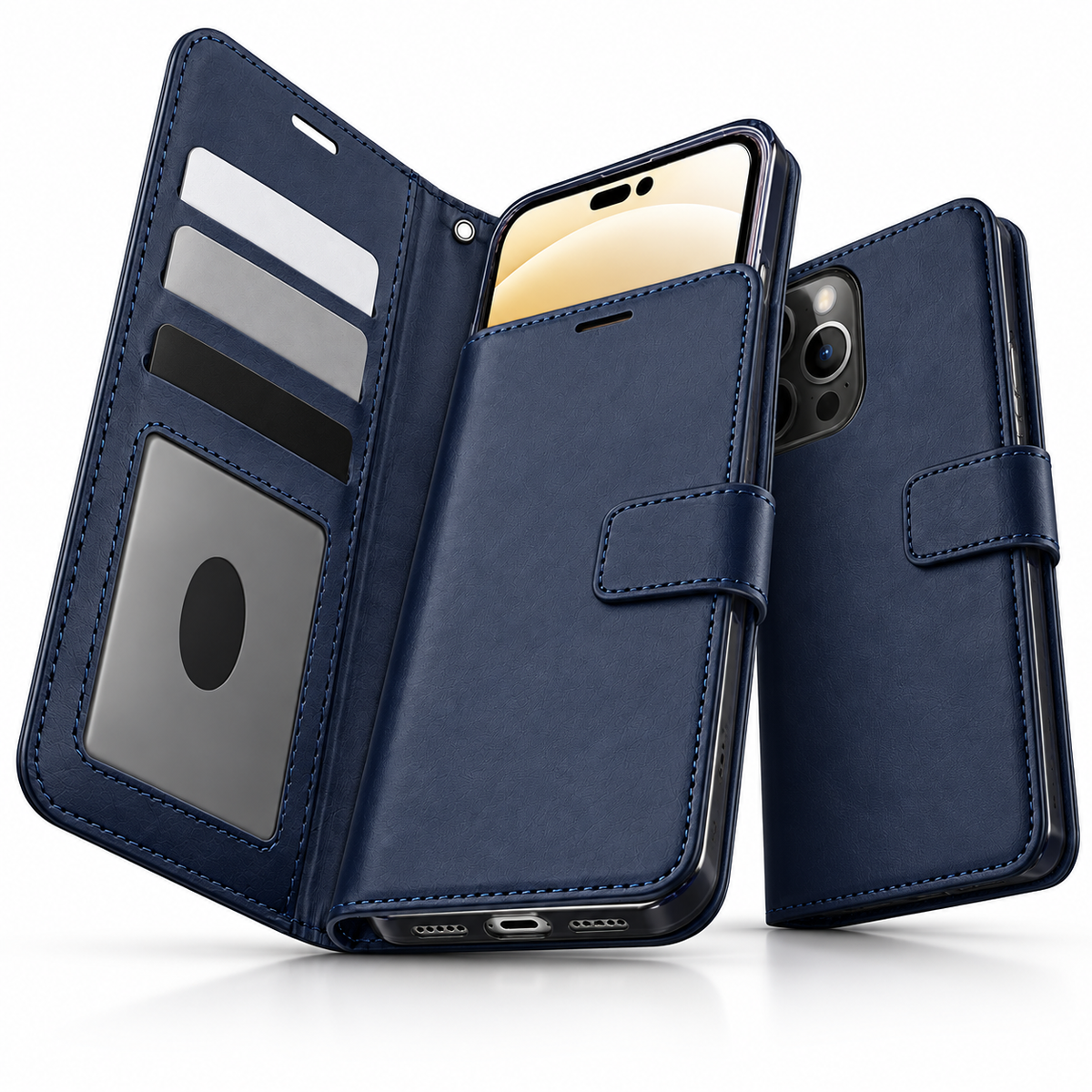 Photo ID Wallet Case for Apple iPhone 16 Pro Max - Navy