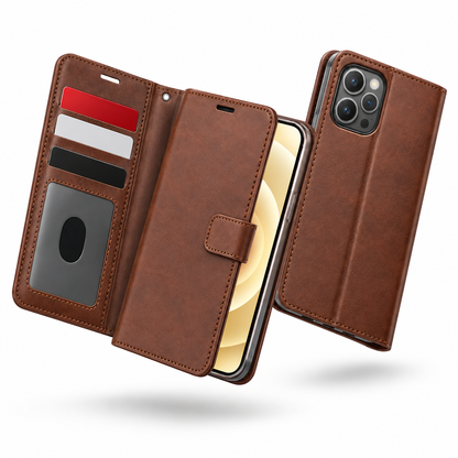 Photo ID Wallet Case for Apple iPhone 16 Pro Max - Brown