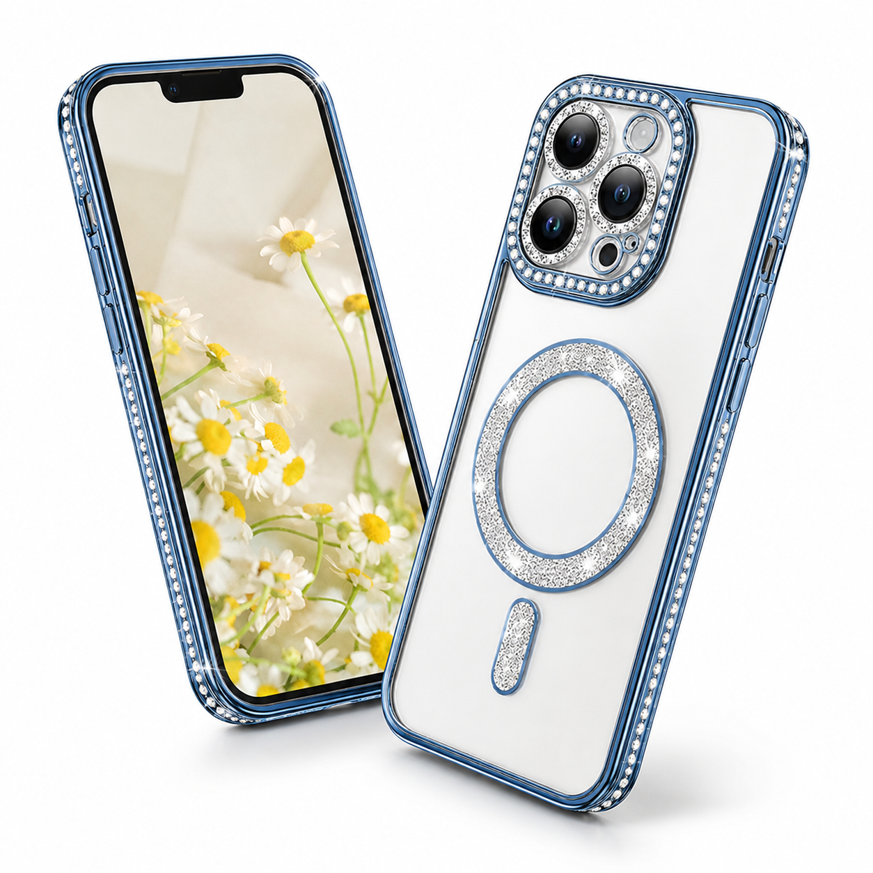 Glitter Electroplated MagSafe Case for Apple iPhone 13 - Blue