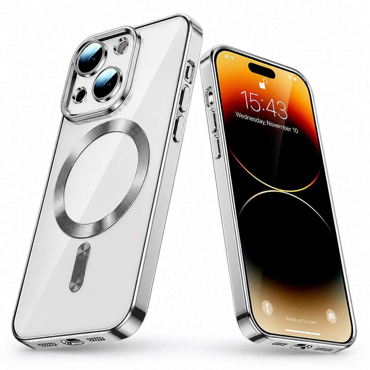Electro Matte MagSafe Case for Apple iPhone 13 - Silver