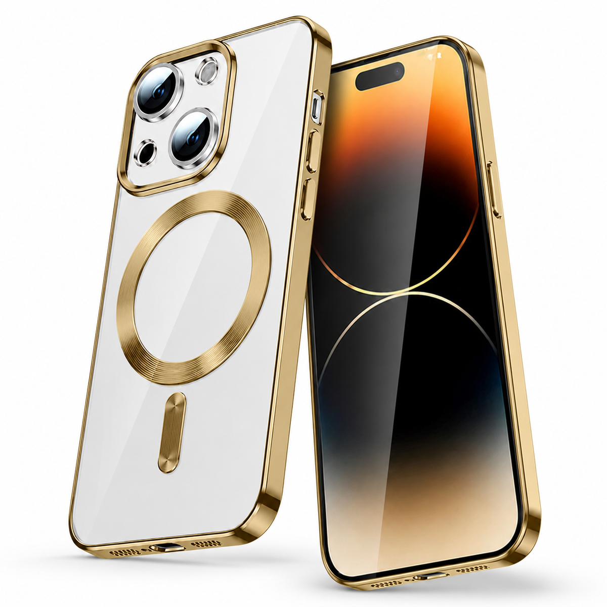 Electro Matte MagSafe Case for Apple iPhone 14 - Gold