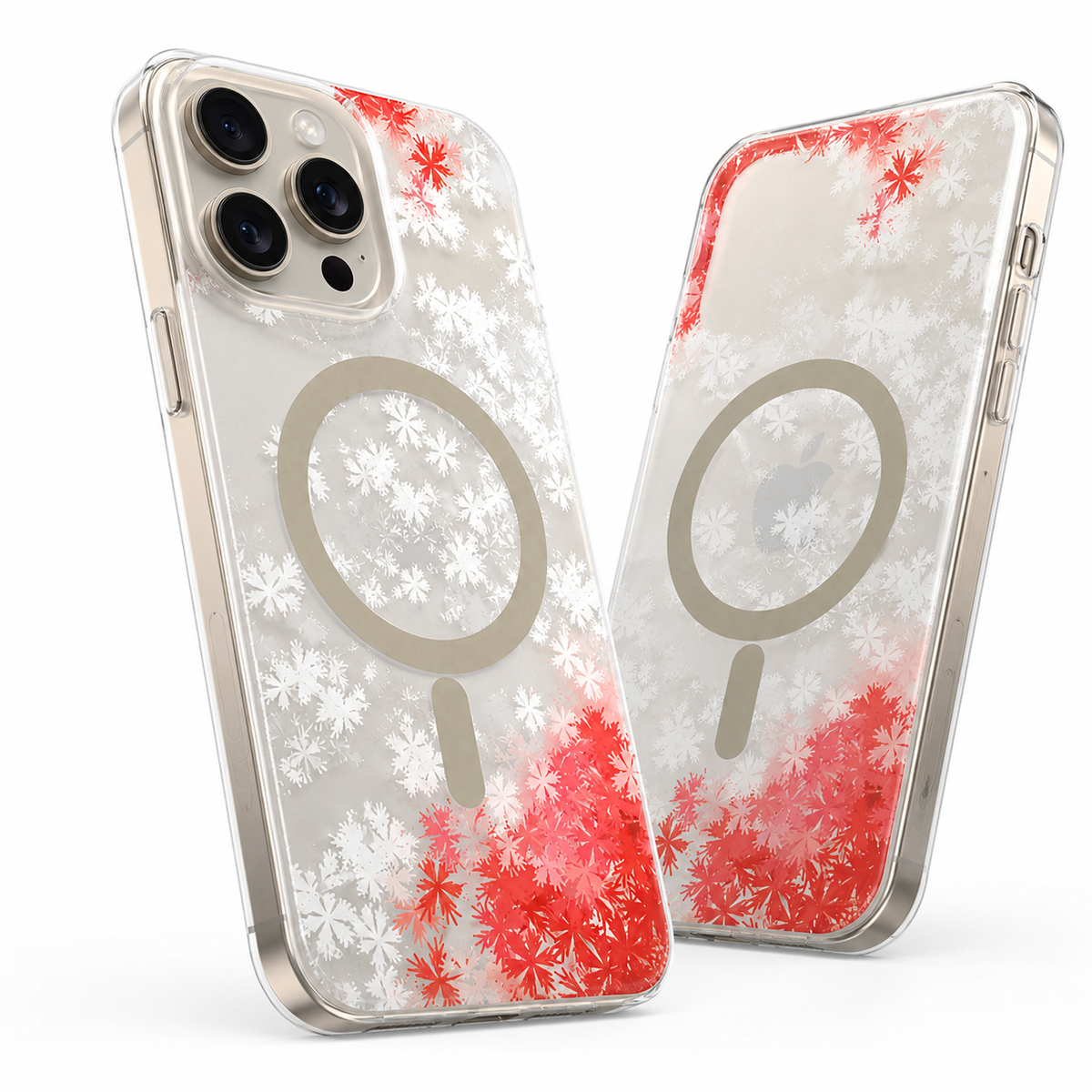 Frosted MagSafe Flower Case for Apple iPhone 14 - Hot Pink