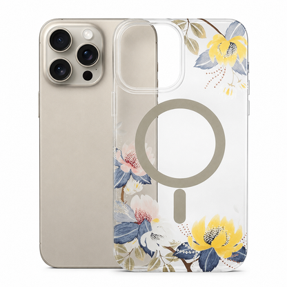 Frosted MagSafe Flower Case for Apple iPhone 13 - Yellow