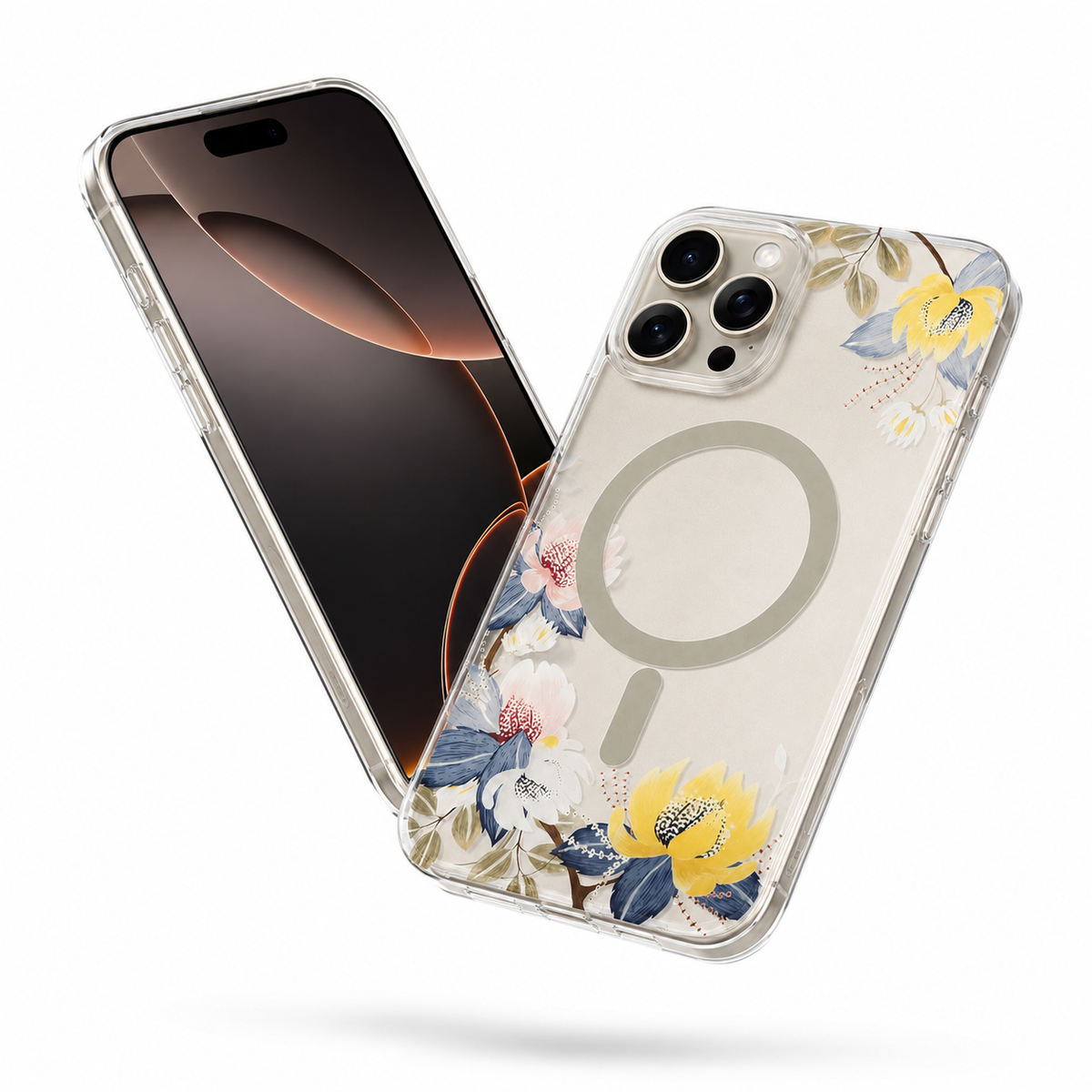 Frosted MagSafe Flower Case for Apple iPhone 13 - Yellow