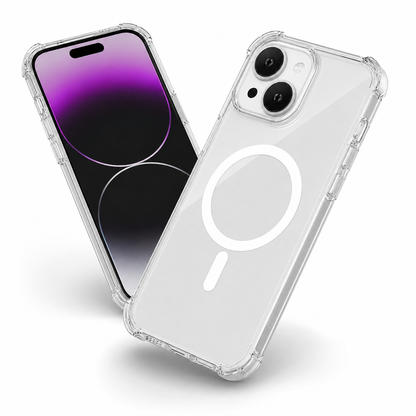 MagSafe Airbag Shockproof Case for Apple iPhone 15 - Clear