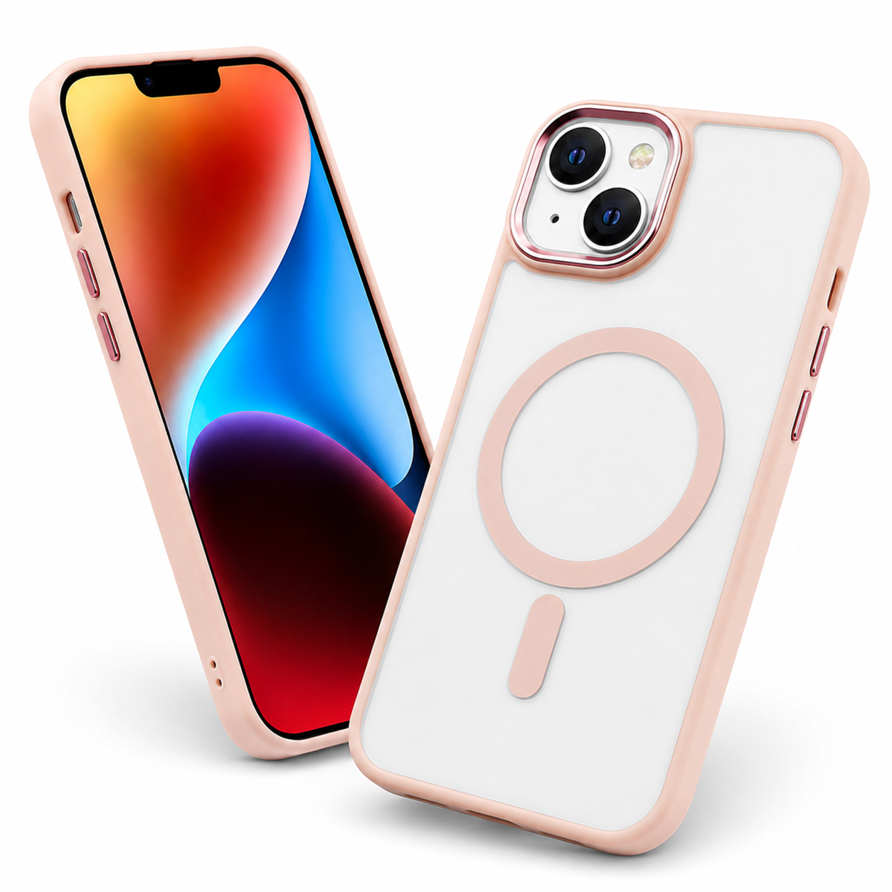 Matte MagSafe Ultra Hybrid Case for Apple iPhone 14 - Rose Gold