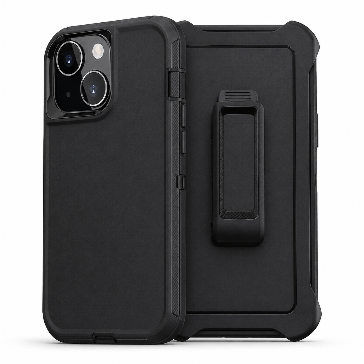 Triple Protection Case with Belt Clip for Apple iPhone 14 - Black