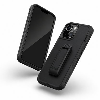 Triple Protection Case with Belt Clip for Apple iPhone 15 - Black