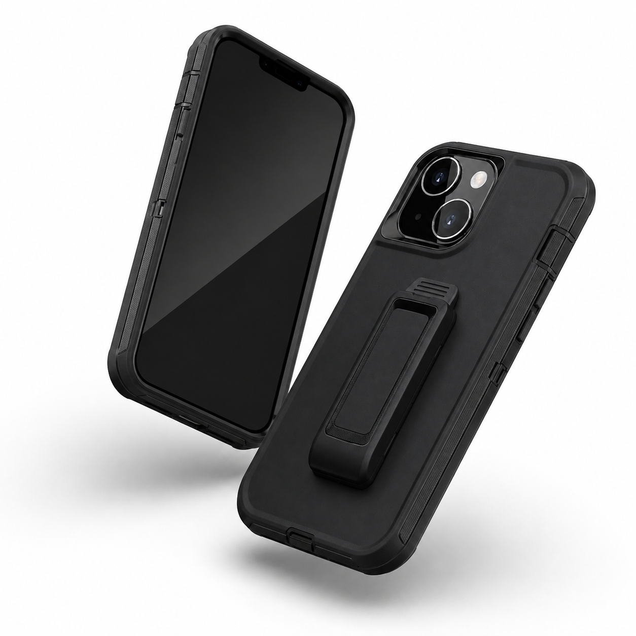 Triple Protection Case with Belt Clip for Apple iPhone 14 - Black