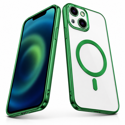Electroplated MagSafe Case for Apple iPhone 14 - Midnight Green