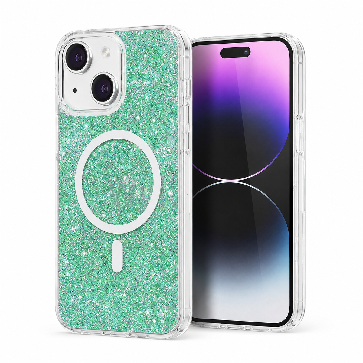 Bling MagSafe Case for Apple iPhone 13 - Teal
