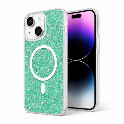 Bling MagSafe Case for Apple iPhone 14 - Teal