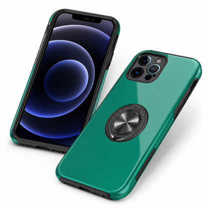 Swirl Invisible Ring Case for Apple iPhone 15 - Midnight Green