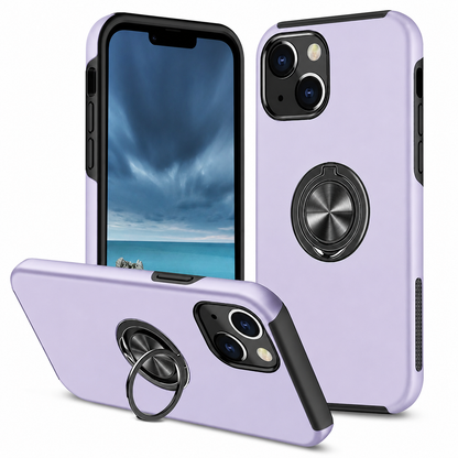 Swirl Invisible Ring Stand Case for Apple iPhone 15 - Light Purple