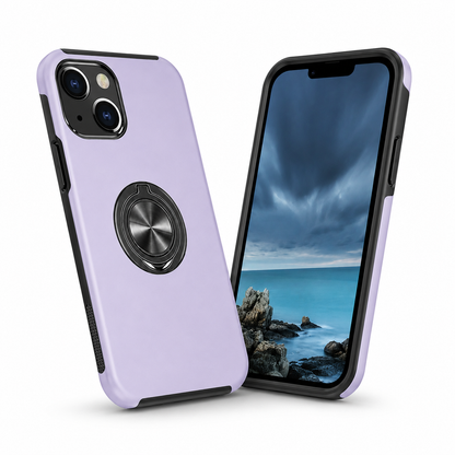 Swirl Invisible Ring Stand Case for Apple iPhone 15 - Light Purple