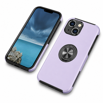 Swirl Invisible Ring Stand Case for Apple iPhone 15 - Light Purple