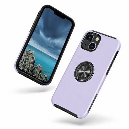 Swirl Invisible Ring Stand Case for Apple iPhone 15 - Light Purple