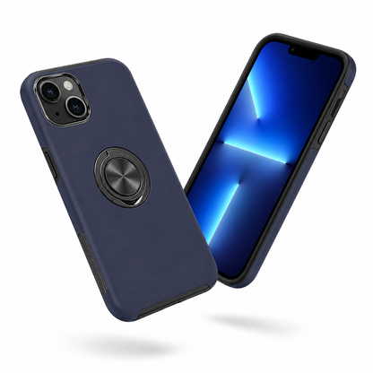 Swirl Invisible Ring Case for Apple iPhone 15 - Navy