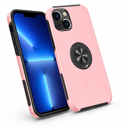 Swirl Invisible Ring Case for Apple iPhone 15 - Rose Gold