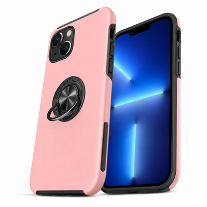 Swirl Invisible Ring Case for Apple iPhone 15 - Rose Gold