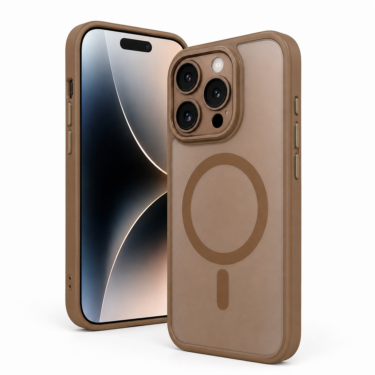 Matte Rubberized MagSafe Case for Apple iPhone 15 - Desert