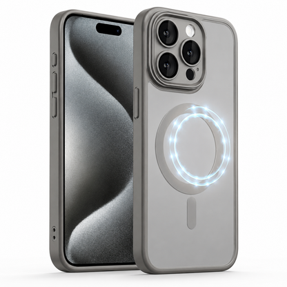 Matte Rubberized MagSafe Case for Apple iPhone 13 - Grey