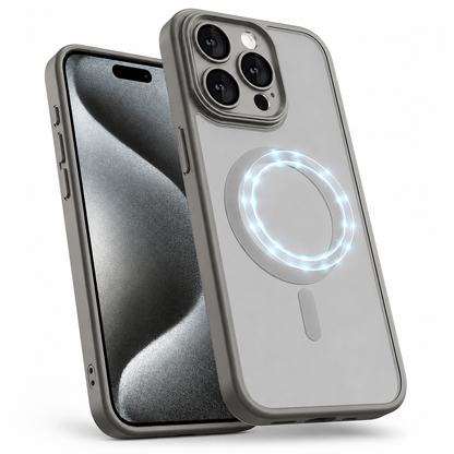 Matte Rubberized MagSafe Case for Apple iPhone 15 - Grey