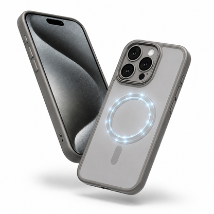 Matte Rubberized MagSafe Case for Apple iPhone 15 - Grey