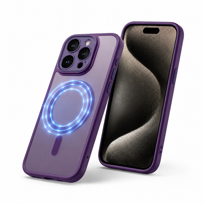 Matte Rubberized MagSafe Case for Apple iPhone 15 - Deep Purple