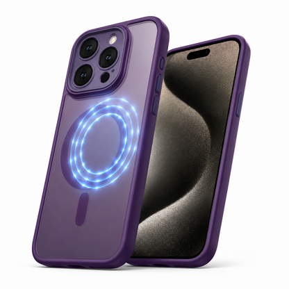 Matte Rubberized MagSafe Case for Apple iPhone 15 - Deep Purple