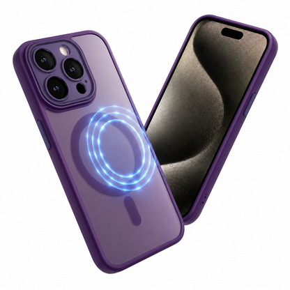 Matte Rubberized MagSafe Case for Apple iPhone 13 - Deep Purple
