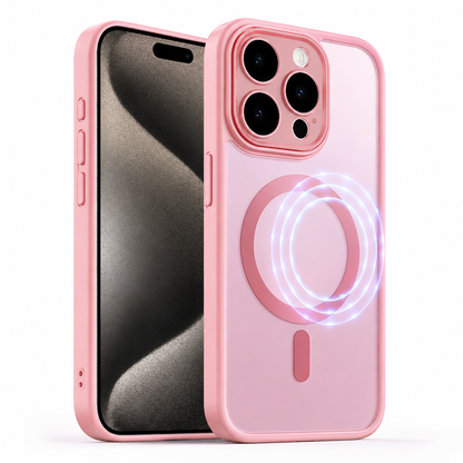 Matte Rubberized MagSafe Case for Apple iPhone 14 - Rose Gold