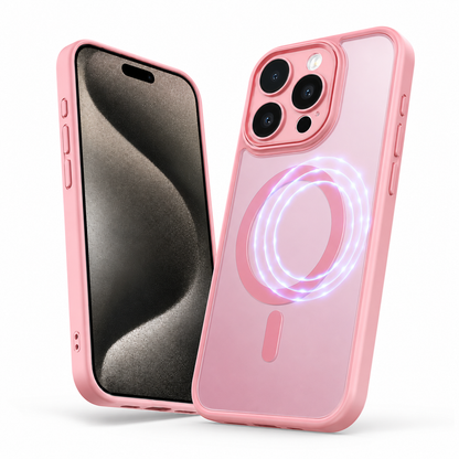 Matte Rubberized MagSafe Case for Apple iPhone 15 - Rose Gold