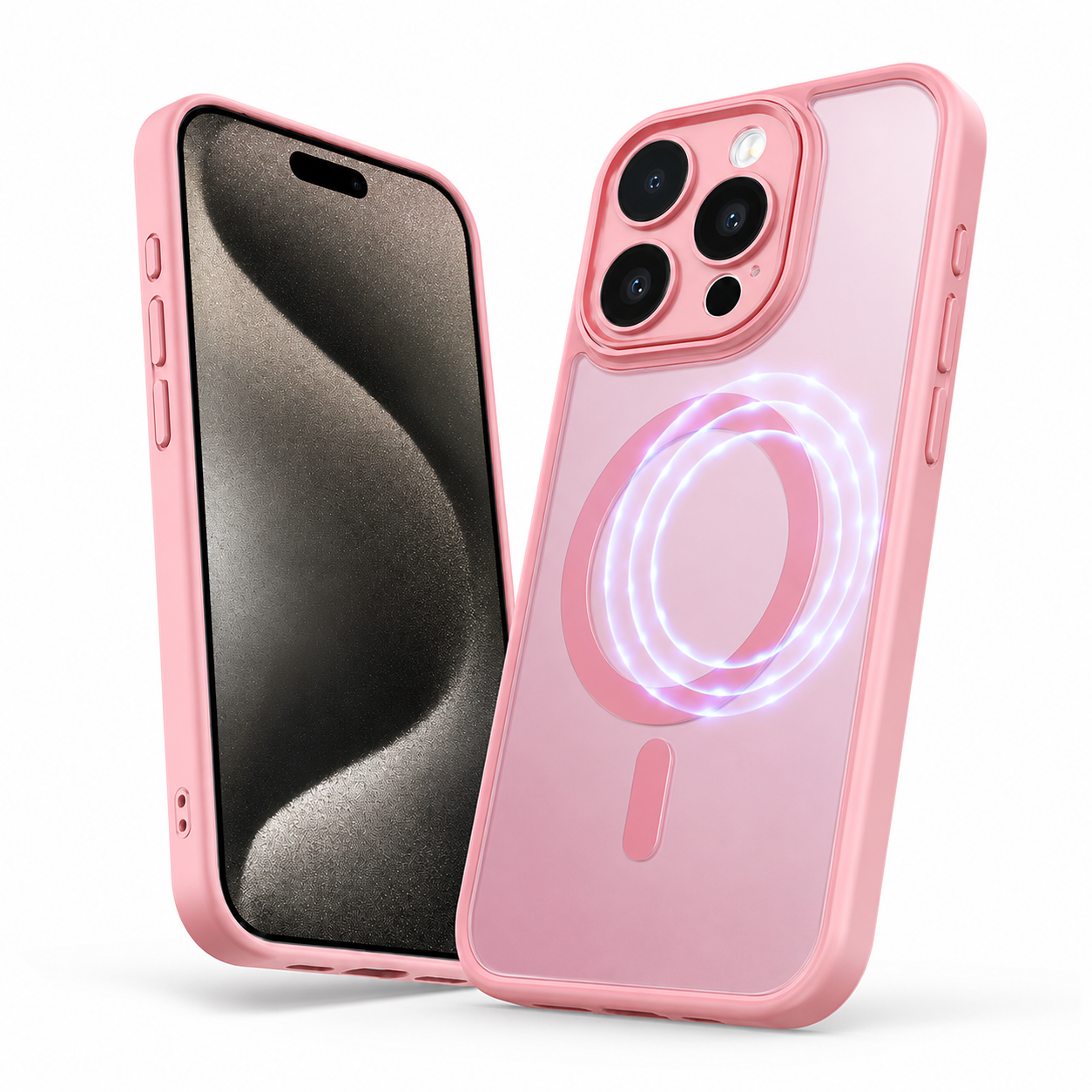 Matte Rubberized MagSafe Case for Apple iPhone 13 - Rose Gold
