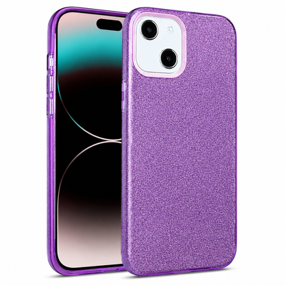 Glitter Hybrid Shockproof Case for Apple iPhone 13 - Purple