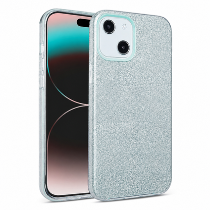 Glitter Hybrid Shockproof Case for Apple iPhone 15 - Teal