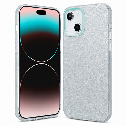 Glitter Hybrid Shockproof Case for Apple iPhone 15 - Teal