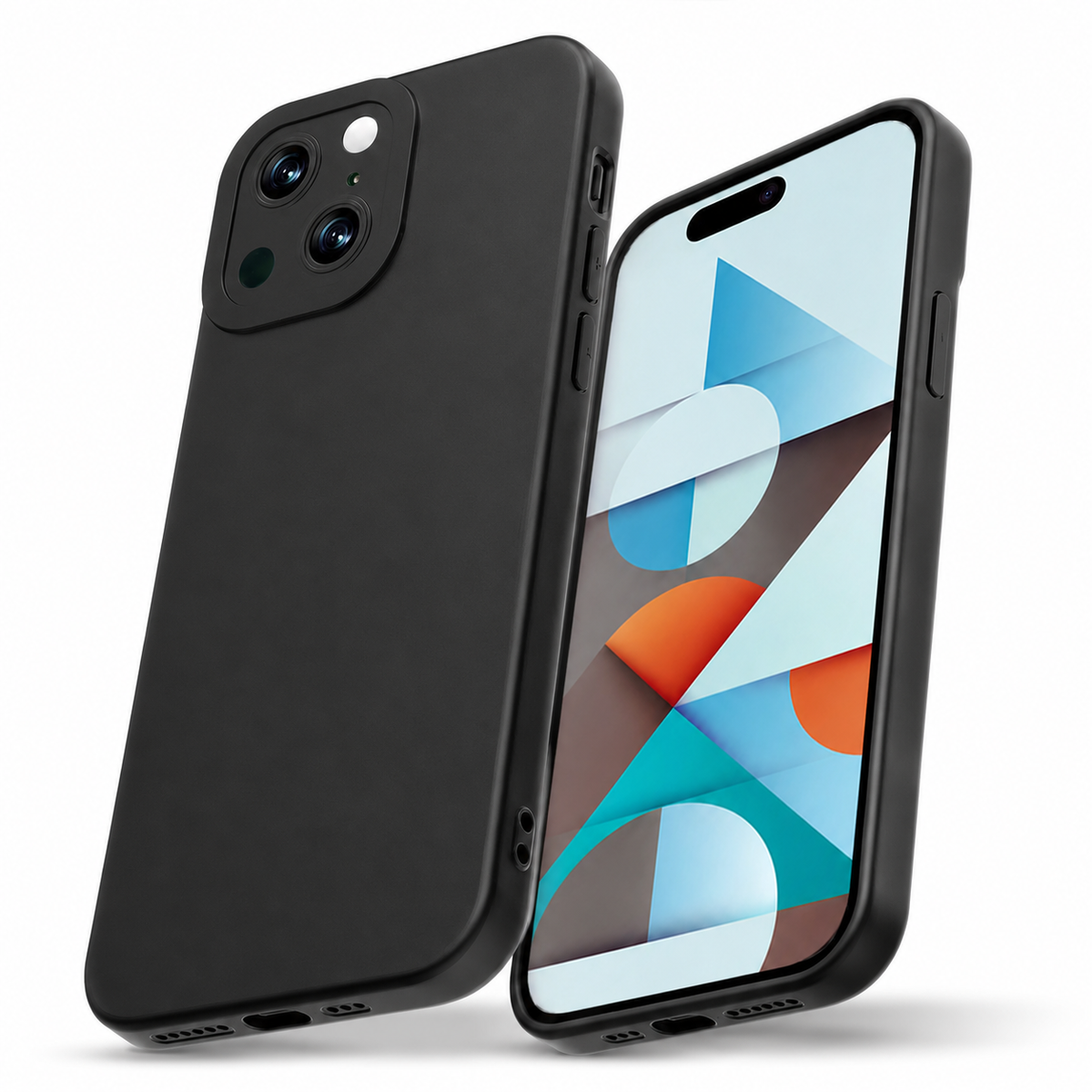 Matte TPU Protective Case for Apple iPhone 13 - Black