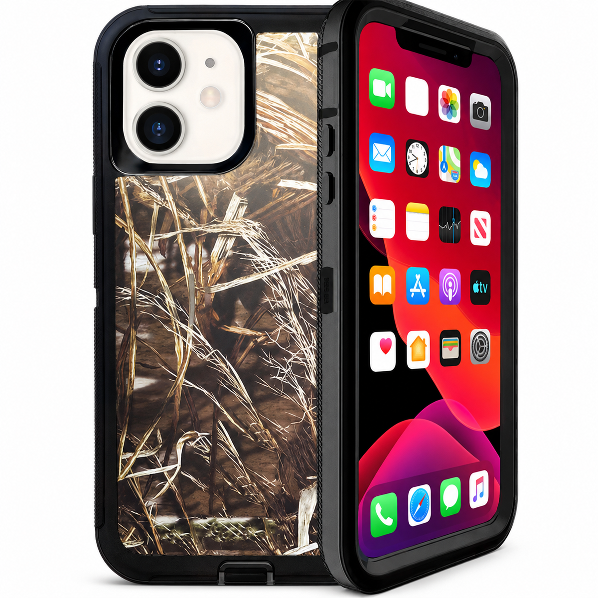 Camouflage Design Defender for Apple iPhone 15 - Black