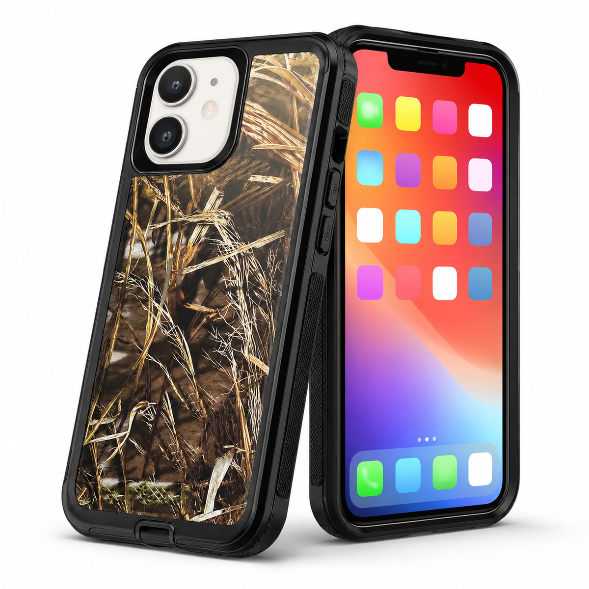 Camouflage Design Defender for Apple iPhone 15 - Black