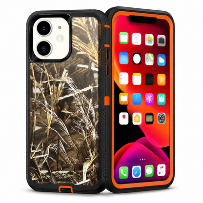 Camouflage Design Defender for Apple iPhone 13 - Orange