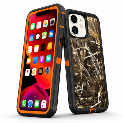 Camouflage Design Defender for Apple iPhone 15 - Orange