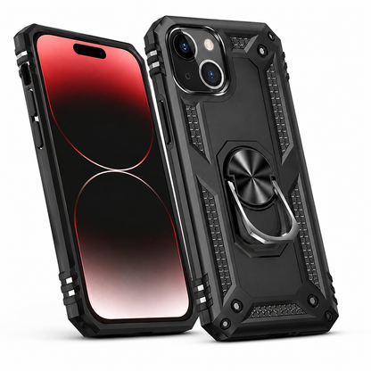 Anti-Drop Matte Hybrid Case for Apple iPhone 14 - Black