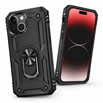 Anti-Drop Matte Hybrid Case for Apple iPhone 14 - Black