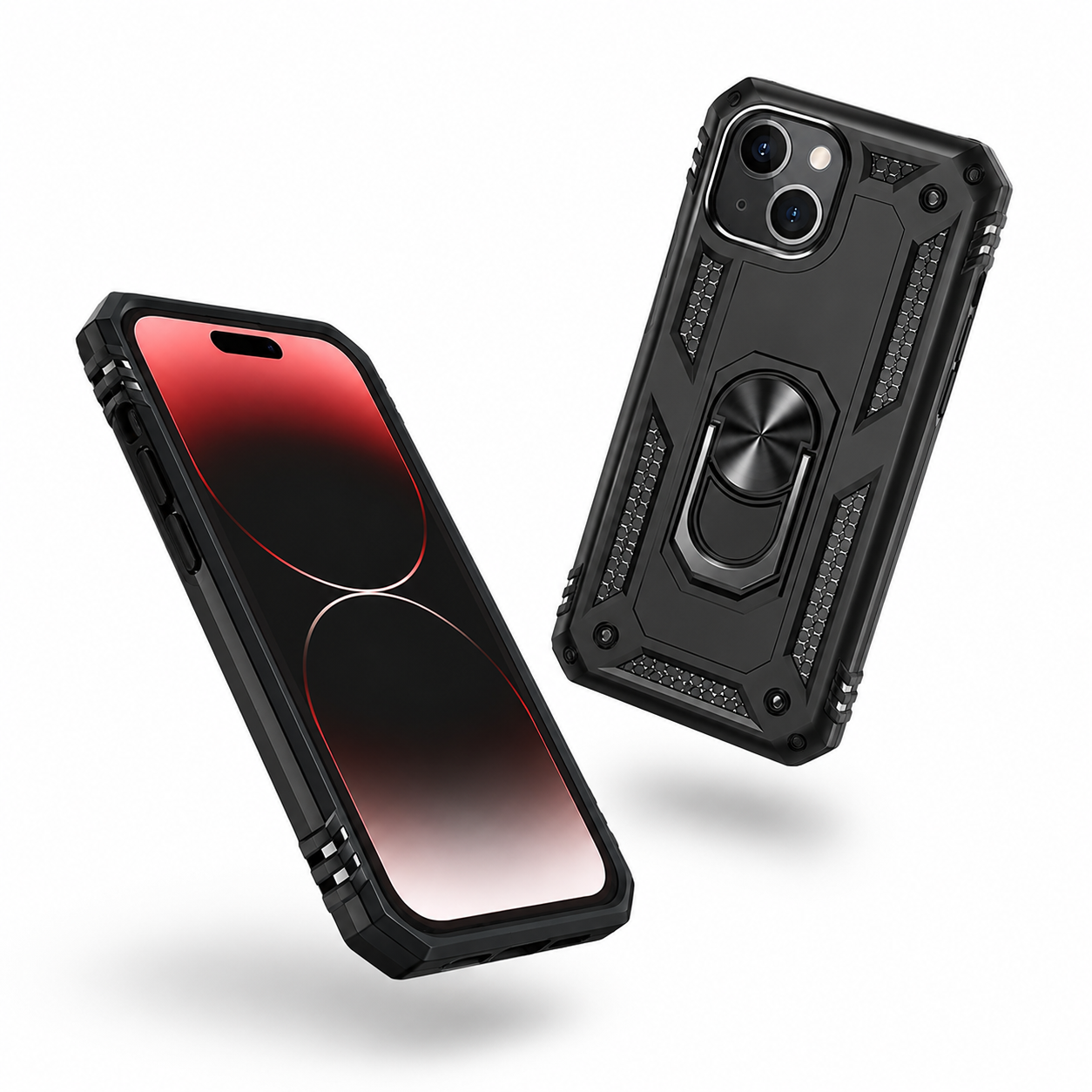 Anti-Drop Matte Hybrid Case for Apple iPhone 14 - Black