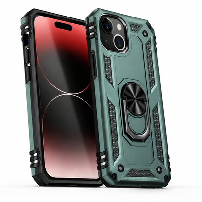 Anti-Drop Matte Hybrid Case for Apple iPhone 13 - Midnight Green